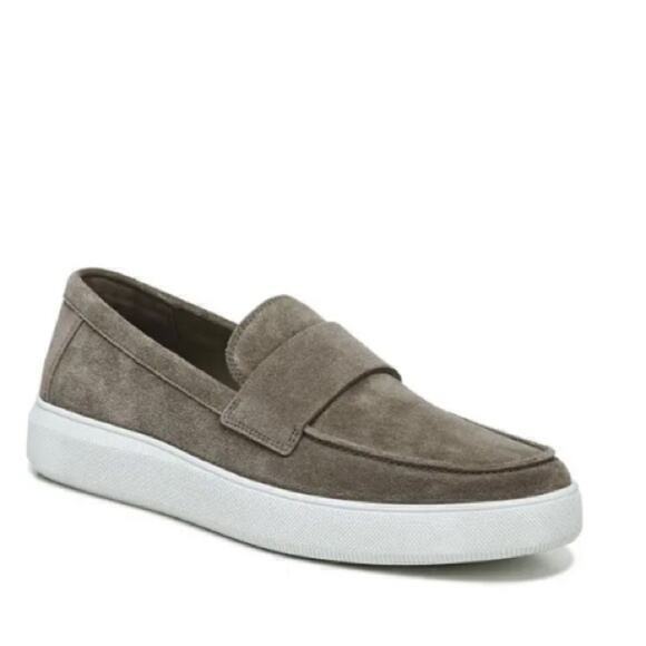 ▶️ VINCE ◀️ DARON SUEDE SLIP-ON SNEAKER IN FLINT - Picture 1 of 11